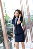 Navy Summer Blue Blazer Women Business Suits with Skirt and Jacket Sets Short Sleeve Office Ladies Work Wear Uniforms