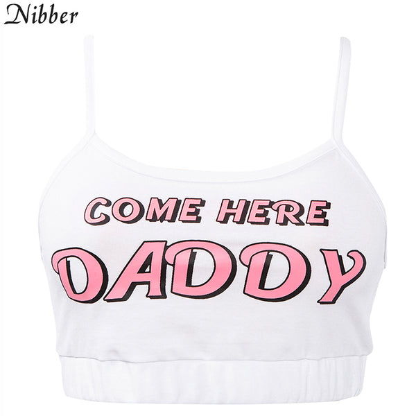 Nbber 2022 ladies camisole white Slim sexy strap tank top women crop top O neck Sexy Tank top Off shoulder Letter Co Crop Top