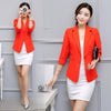 Elegant Women Blazers Notched Collar Three Quarter Solid Coat Slim Fit Short Jacket And Blazers Plus Size 4XL 33325