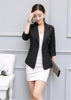 Elegant Women Blazers Notched Collar Three Quarter Solid Coat Slim Fit Short Jacket And Blazers Plus Size 4XL 33325