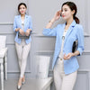 Elegant Women Blazers Notched Collar Three Quarter Solid Coat Slim Fit Short Jacket And Blazers Plus Size 4XL 33325