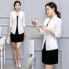 Elegant Women Blazers Notched Collar Three Quarter Solid Coat Slim Fit Short Jacket And Blazers Plus Size 4XL 33325