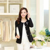 New blazer Plus Size 5XL Women Slim Fit Jacket Appliques Design O-neck Coat Fashion Elegant Solid Blazers 33697