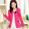 New blazer Plus Size 5XL Women Slim Fit Jacket Appliques Design O-neck Coat Fashion Elegant Solid Blazers 33697