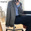 Neploe Business Wear Plaid Blazer Jacket Woman Women's Clothing 2023 Two Buttons Casual Womens Jackets Short Coat