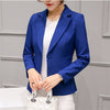 New Arrivals Solid Blazers Working Wear Autumn Winter Fashion One Button Long Sleeve Notched Collar Coats 68013