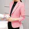 Pocket Design Blazers Woman Office Wear Coat 2022 Autumn Single Button Long Sleeve Solid Jackets Elegant Blazer 33670