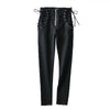 Net Red Sexy High Waist Strap Zipper Jeans Woman Spring Korean Version Of The Large Size Slim Slim Pencil Nine Points Pants