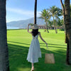 Net red dress for women 2022 Sanya Travel dress with super slim suspender