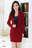 2022 Autumn Winter Formal Red Blazer Women Suits with Skirt and Jacket Sets Terno Feminino Ladies Office Uniform Style