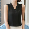 New 2022 Fashion Blouses Women Chiffon Ladies Tops V Neck Female Sleeveless Shirt Solid Blusas Femininas White Shirts S-2XL E264