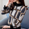 New 2022 Fashion Casual Striped Plaid Chiffon Women Blouse Shirt Long Sleeve Chiffon Ladies Female Tops Blusas Shirts 0715 40