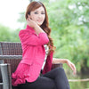 New 2022 Fashion Hot women blazers and jackets long-sleeve slim blazer ruffle short blazer design candy color Outerwear