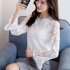 New 2022 Fashion Lace Woman Blouses Shirts Long Sleeve Women Top Solid Simple O Neck Sweet Floral Female Blusas Clothing 0702 30