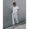 New 2022 Fashion Summer  stripe casual pants women botto Sash high waist wide leg pants Elastic summer L beach trousers