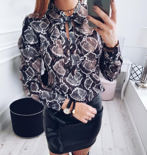 New 2022 Fashion women Comfortable chiffon blouses mid sleeves V-neck Office L printed shirts ladies loose tops