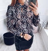New 2022 Fashion women Comfortable chiffon blouses mid sleeves V-neck Office L printed shirts ladies loose tops