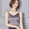 New 2022 Sexy Tank Top Women Silk Camis Fashion V-Neck Sleeveless Shirt Solid Color Women Camisole Backless Summer Female Tops