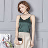 New 2022 Sexy Tank Top Women Silk Camis Fashion V-Neck Sleeveless Shirt Solid Color Women Camisole Backless Summer Female Tops