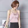 New 2022 Sexy Tank Top Women Silk Camis Fashion V-Neck Sleeveless Shirt Solid Color Women Camisole Backless Summer Female Tops
