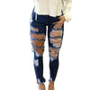 New 2022 Skinny Jeans Women Denim Pants Holes Destroyed Knee Pencil Pants Casual Trousers Jeans Stretch Ripped Jeans