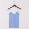 New 2022 Spring Fashion Women Knitted Vest Striped Slim Sexy Tight Bottoming Solid Sleeveless Multicolor Tops