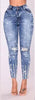 New 2022 Spring Summer Stretchy Blue Hole Ripped Jeans Woman Denim Pants Trousers For Women Pencil Skinny Jeans