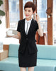 2022 Summer Black Striped Blazer Women Business Suits Skirt and Jacket Sets Office Uniform Designs Style