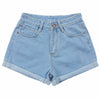 New 2022 Summer High Waist Denim Shorts Blue Casual lager size Female Women Short Jeans Ladies loose Denim Shorts 26-32 S2033