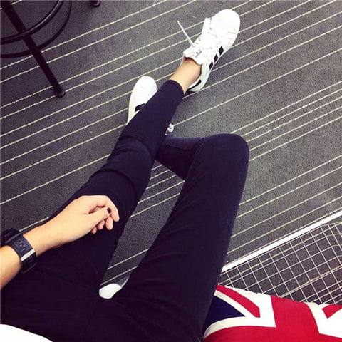 New 2022 Washed Women Imitation Jeans Mujer Stretch Cotton Denim Pants Trousers Boyfriend Big Size Skinny Jeans Pencil Pants