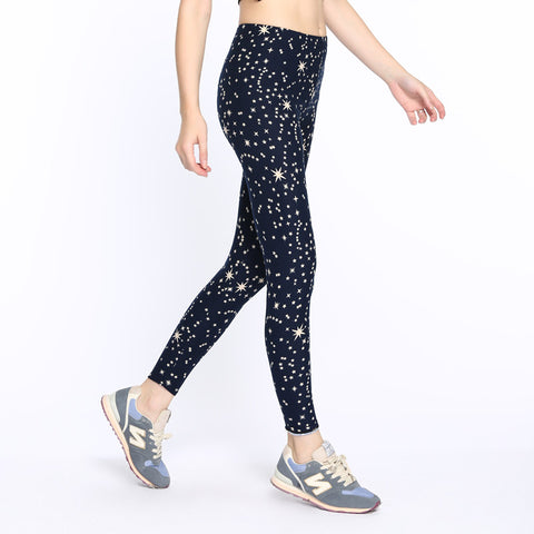 New 2022 stars leggins Slim fashion leggings women with print fitness high elastic cotton Multiple color casual tigths pants