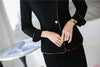 2022 Formal Black Blazer Women Business Suits with Skirt and Jacket Sets Office Ladies Work Wear Uniform Styles