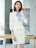 2023 Formal Women Skirt Suits Blazer and Jacket Sets Work Wear Ladies Business Office Uniform Styles White