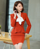 2022 Formal Women Skirt Suits Blazer and Jacket Sets Work Wear Ladies Business Office Uniform Styles White