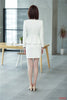 2022 Formal Women Skirt Suits Blazer and Jacket Sets Work Wear Ladies Business Office Uniform Styles White