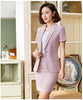 2022 Ladies Pink Blazer Women Business Suits Formal Office Suits Work Wear Skirt and Jacket Sets OL