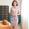2022 Ladies Pink Blazer Women Business Suits Formal Office Suits Work Wear Skirt and Jacket Sets OL