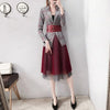 2022 Spring Women's Skirt Suits Office lady OL style Bandage Blazer jacket + Mesh Pleated Skirt Suit Elegant Two Piece Set