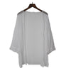 2023 Summer Sun Shirt Casual Long Cardigan Kimono Crochet Loose Ruffles Chiffon Beach Blouses Women Tops