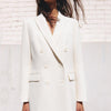 2022 Autumn Blazer Women White Office Blazers And Jackets Button Suit Coat Casual Pockets Solid Blazers Outerwear