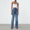 2022 Autumn Za Women Jeans Casual Straight Jeans Bottom Harajuku Boyfriend Long High Waist Denim Pants Female