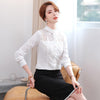 2022 Formal Professional Women Business Suits with Skirt and Lace Blouse Summer Fall  Fabric OL Styles Shirt