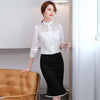 2022 Formal Professional Women Business Suits with Skirt and Lace Blouse Summer Fall  Fabric OL Styles Shirt