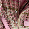 2022  Women Autumn Winter Pink Tweed Clothing Sets Lady Runway Elegant Slim Coat Skirt Shirt Vest Suit NS292