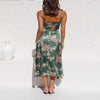 2022 V-Neck Sling Printed Bow Beach Backless Skirt Suit Office Clothes Work Outfit Vittoria Vicci Womens Summer Dress