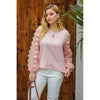 2023 spring summer plus size tops for women large blouse casual loose long sleeve pink chiffon shirt 3XL 4XL 5XL 6XL 7XL