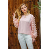 2023 spring summer plus size tops for women large blouse casual loose long sleeve pink chiffon shirt 3XL 4XL 5XL 6XL 7XL