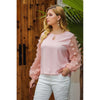 2023 spring summer plus size tops for women large blouse casual loose long sleeve pink chiffon shirt 3XL 4XL 5XL 6XL 7XL
