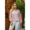 2023 spring summer plus size tops for women large blouse casual loose long sleeve pink chiffon shirt 3XL 4XL 5XL 6XL 7XL
