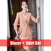 2023 Pink Blazer Women Business Suits Skirt and Jacket Sets Ladies Work Wear Office Uniform Styles
